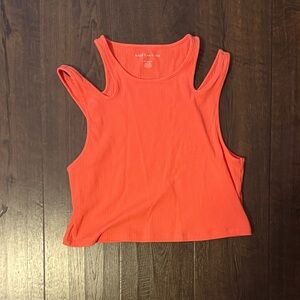 American Eagle Outfitters Vibrant Orange Crop Top